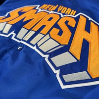My Hero Academia x Hyperfly x NBA - All Might New York Knicks Satin Jacket image number 3