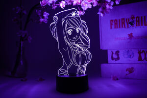 Lucy Heartfilia Smiling Fairy Tail Otaku Lamp