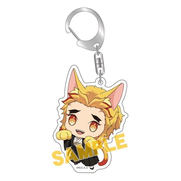 Demon Slayer: Kimetsu no Yaiba - Senjuro Rengoku Kitty Keychain