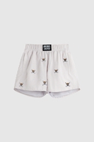 One Piece x Dim Mak - Jolly Roger Lined Oxford Shorts image number 0