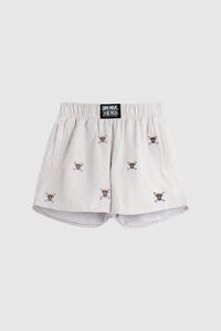 One Piece x Dim Mak - Jolly Roger Lined Oxford Shorts
