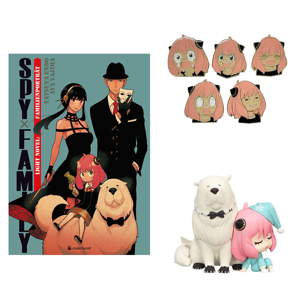Spy x Family Light Novel (German), Chibi Figure and Enamel Pin Bundle image number 0