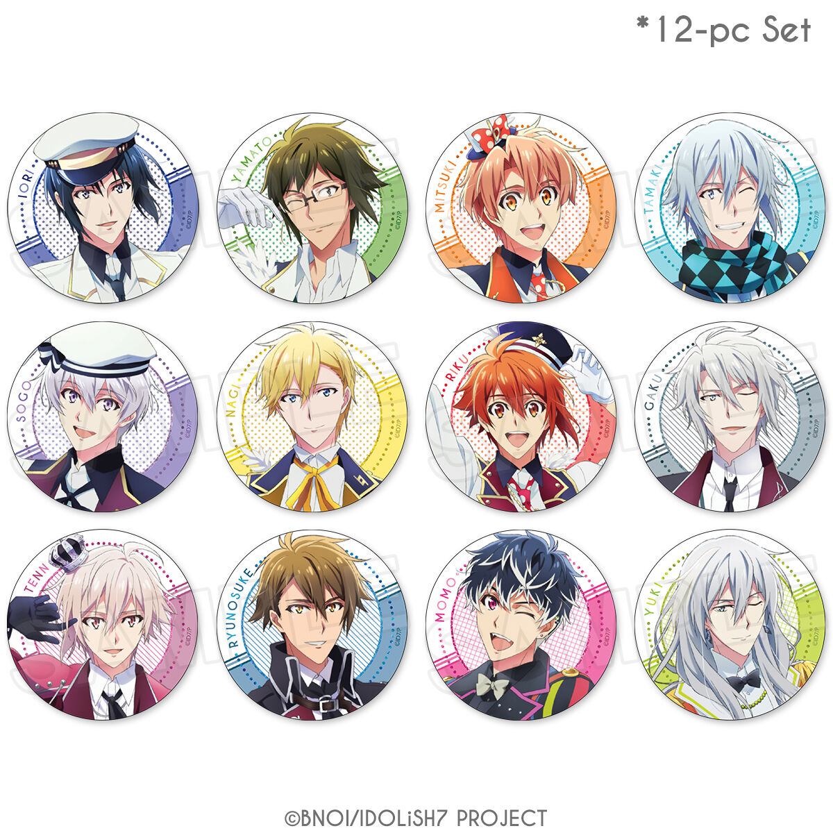 IDOLiSH7 Second Beat! Tin Button Set