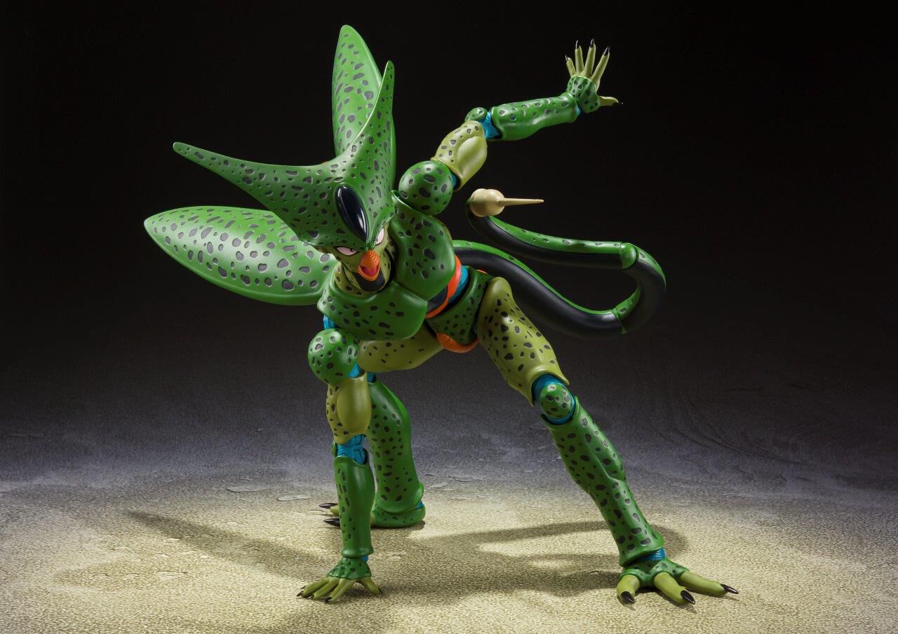 dragon-ball-cell-shfiguarts-figure-first-form-ver-re-run image number 1
