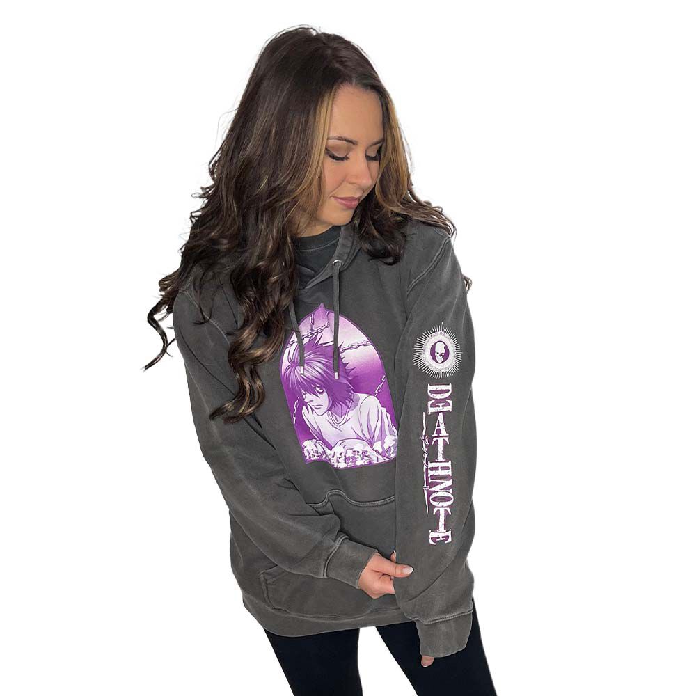 Death Note - L Light Ryuk Church Pane Chains Hoodie - Crunchyroll Exclusive image number 3