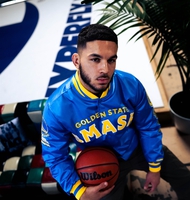 My Hero Academia x Hyperfly x NBA - All Might Golden State Warriors Satin Jacket image number 18