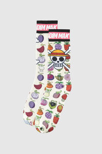 One Piece x Dim Mak - Devil Fruit Cream Socks