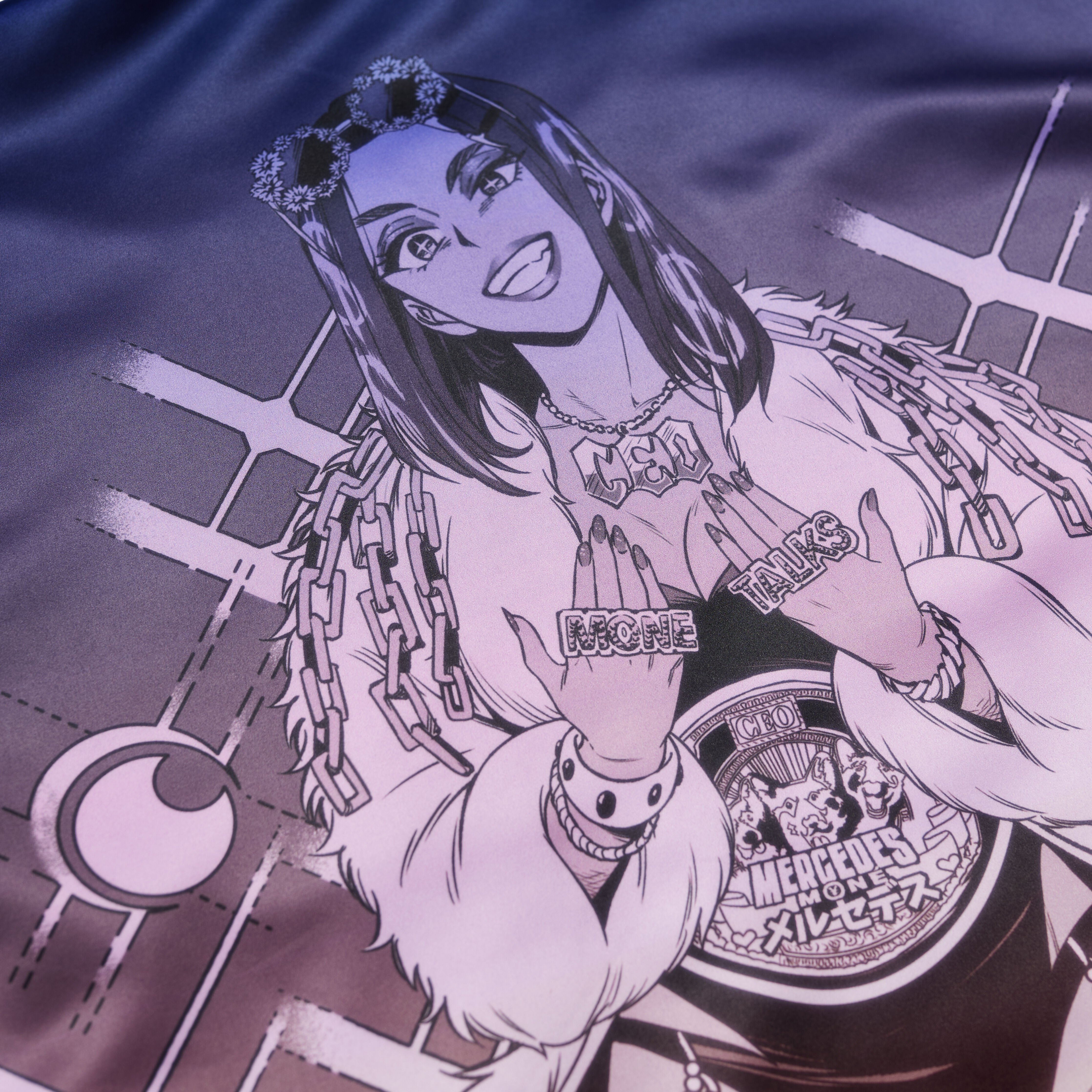 Crunchyroll x Mercedes Mon&eacute; - Veste kimono r&eacute;versible Mon&eacute; Talks - Exclusivit&eacute; Crunchyroll image number 1