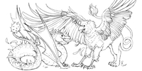 Pop Manga Dragons and Other Magically Mythical Creatures Coloring Book image number 4