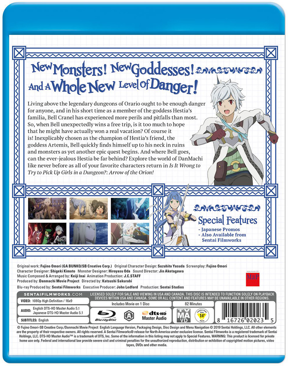 DanMachi Is It Wrong to Try to Pick Up Girls in A Dungeon Blu-ray Anime  Complete
