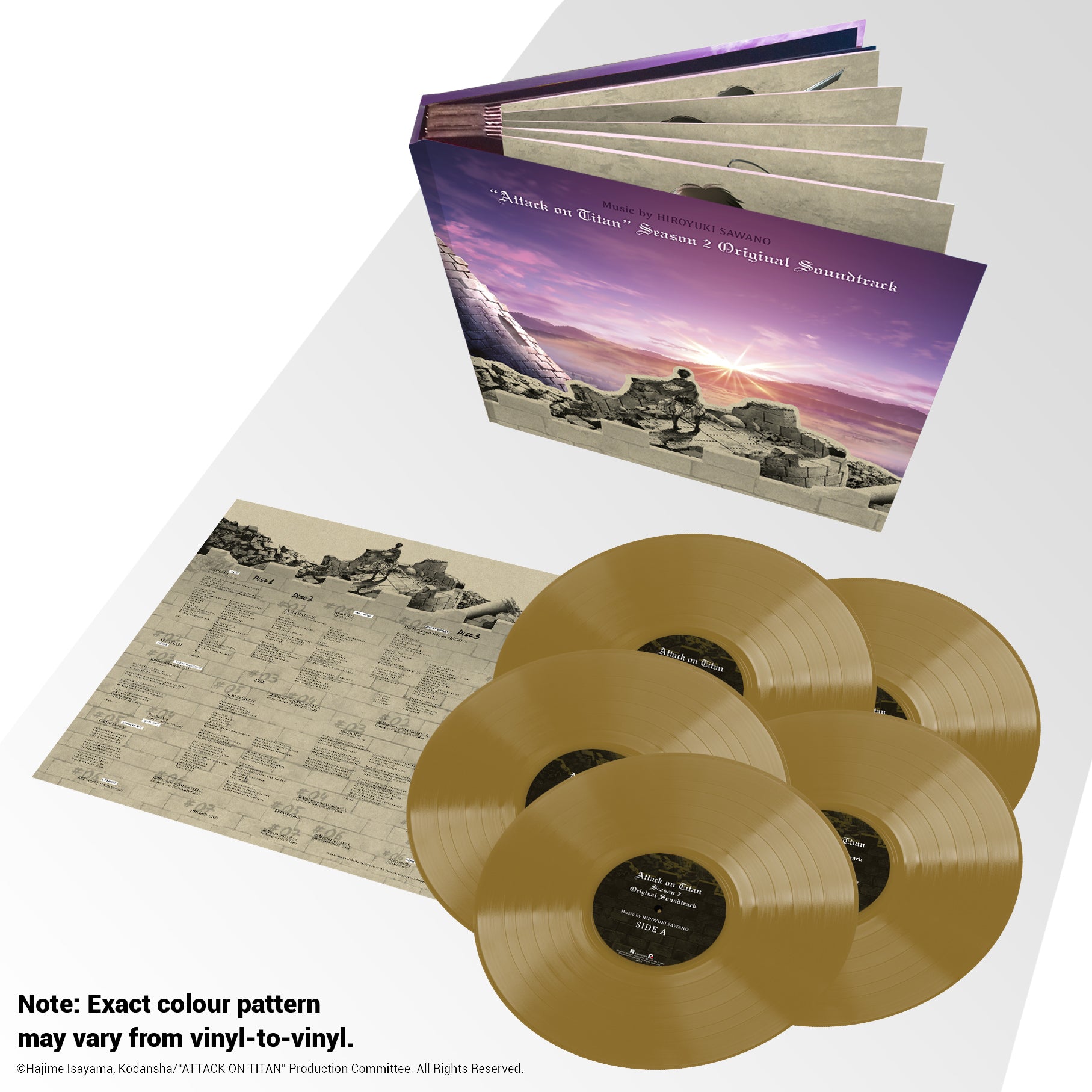 Attack on Titan - Season 2 Soundtrack 5x LP Deluxe Edition Vinyl image count 0