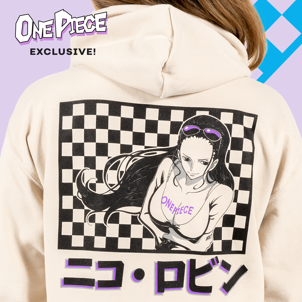 One Piece - Nico Robin Checker Hoodie - Crunchyroll Exclusive! image count 0