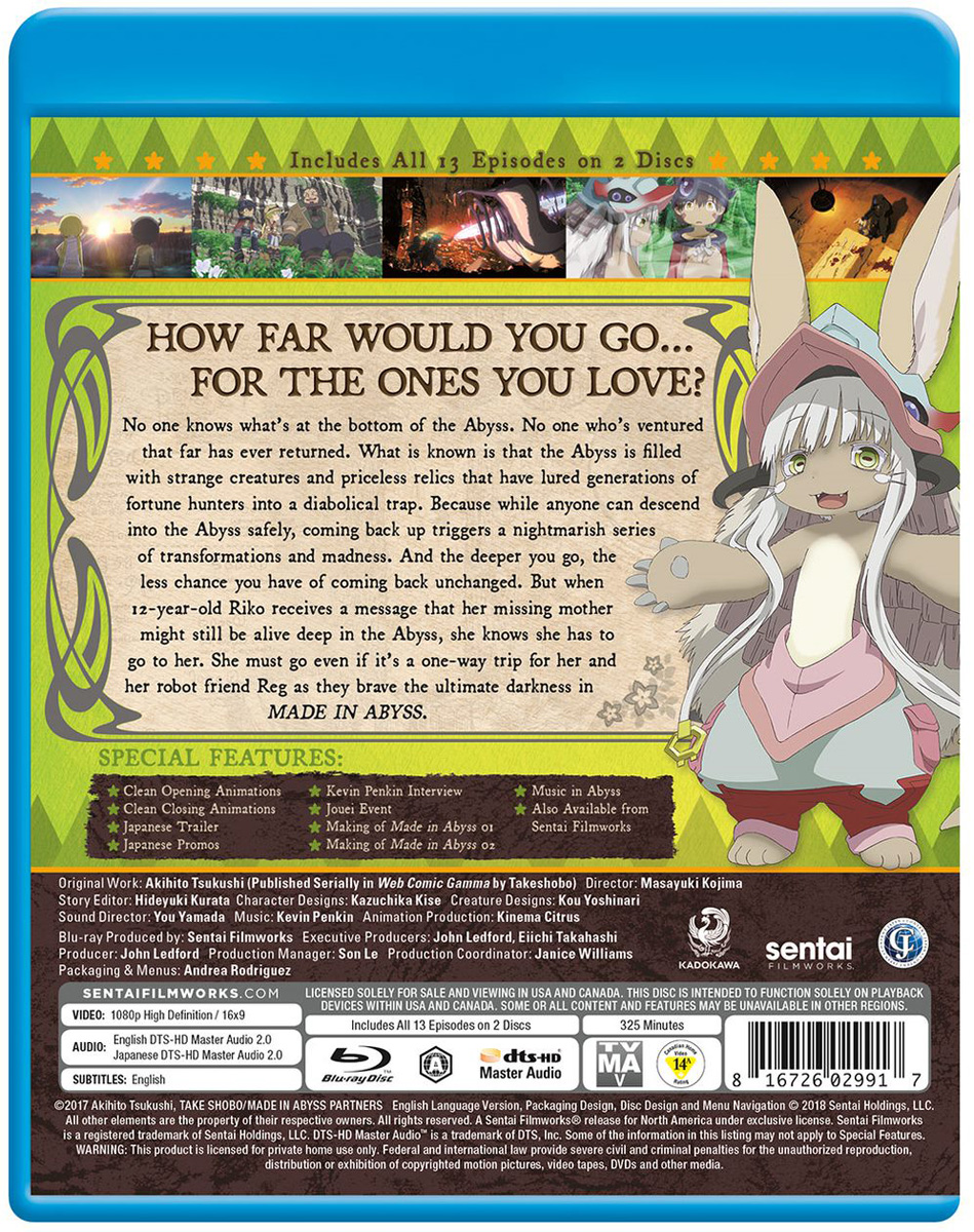 Made In Abyss Blu-ray