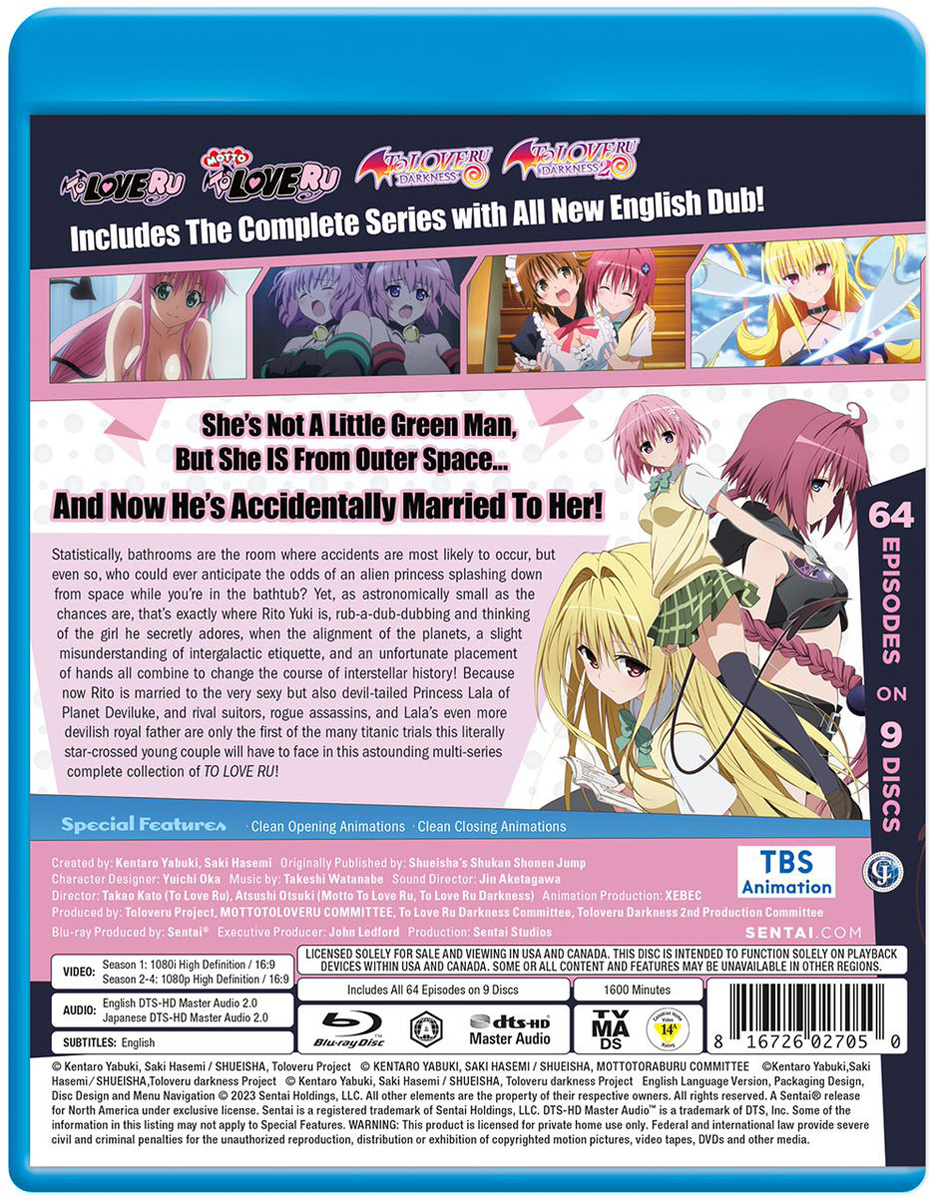 To Love Ru Darkness Complete Season 3 Anime Blu-ray w English Dub
