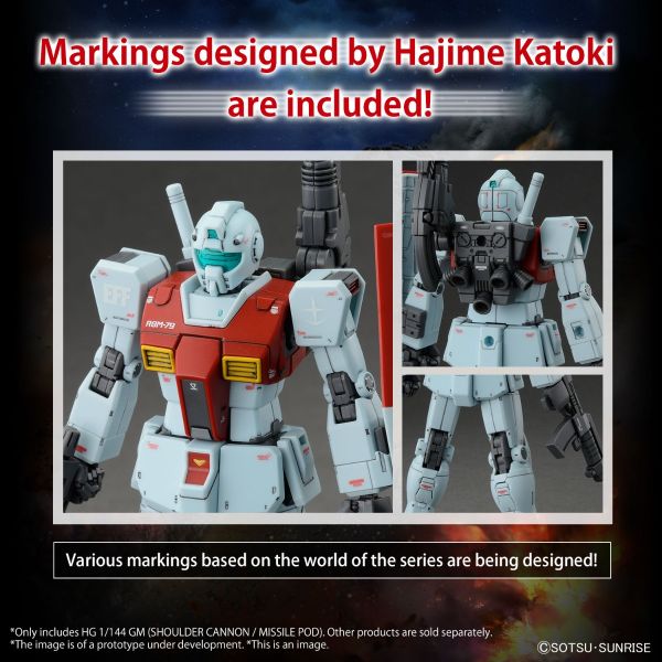 Mobile Suit Gundam The Origin MSD - GM (Shoulder Cannon/Missile Pod) HG 1/144 Model Kit image count 4