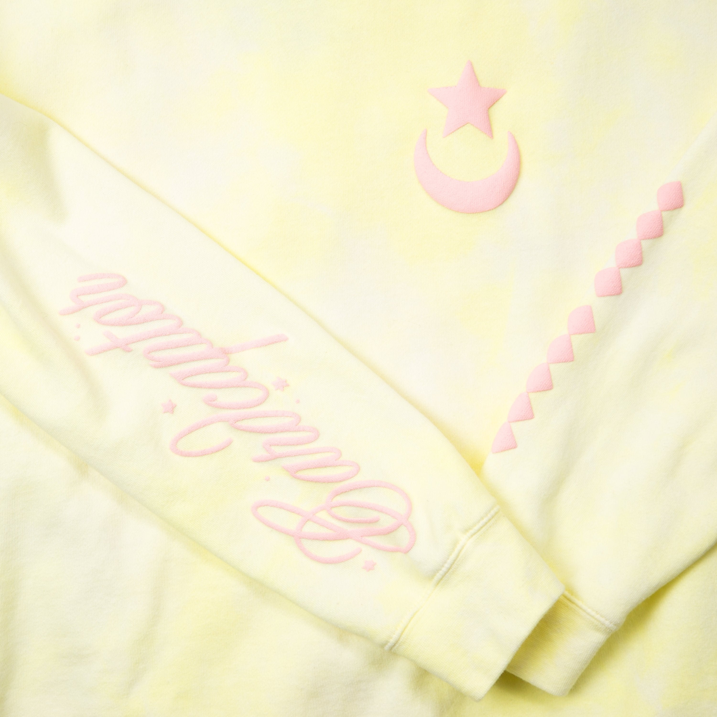 CR Loves Cardcaptor Sakura: Clear Card - Yellow Tie Dye Cardcaptor Wings Crew Sweatshirt image count 3