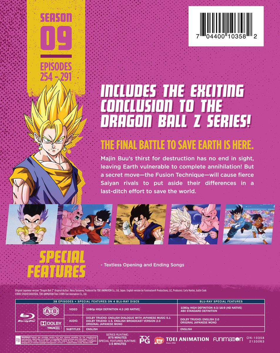 Dragon Ball Z Season 1 Episodes 1-39 (Blu-ray, 2020, 4-Disc STEELBOOK)  anime NEW 704400103506