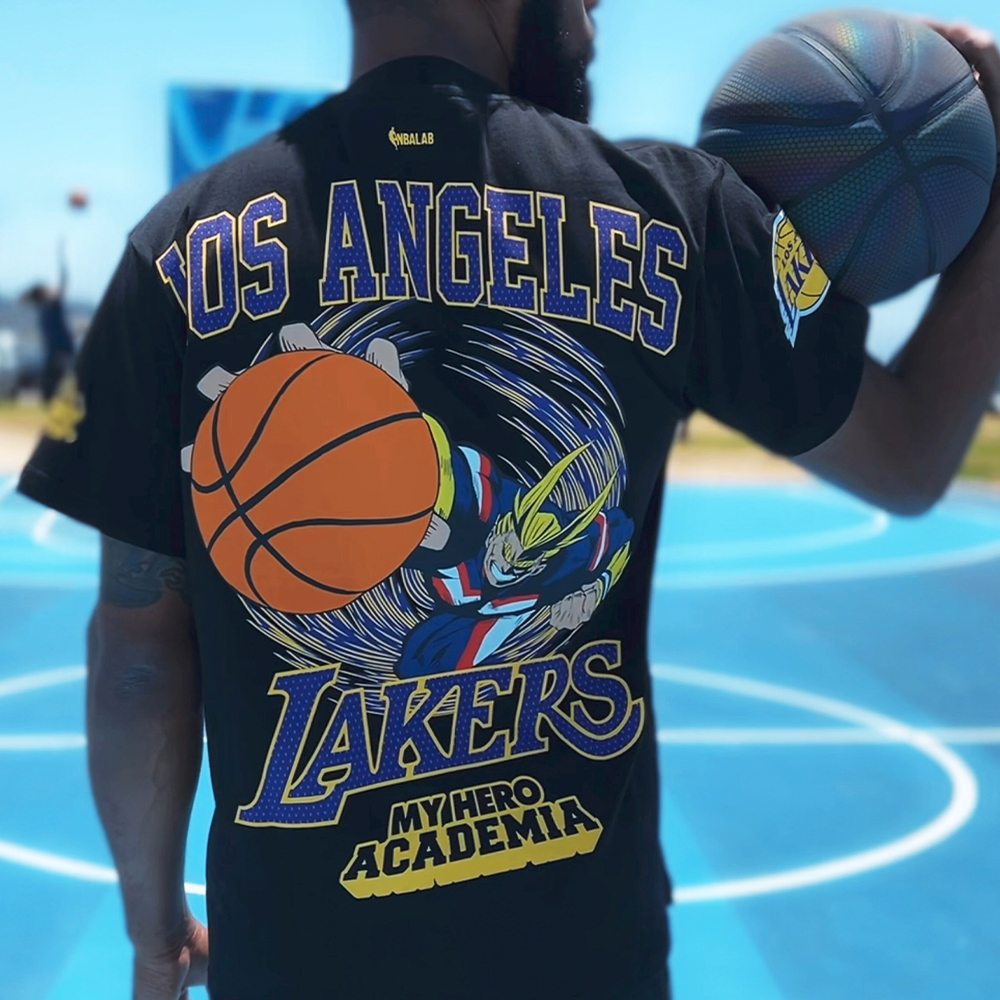My Hero Academia – My Hero Academia x NBA Los Angeles Lakers x Hyperfly All Might SS T-shirt image count 6