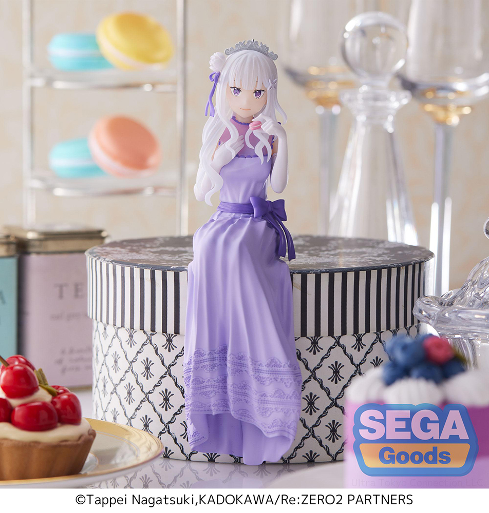 Emilia Dressed-Up Party Perching Ver Re:ZERO Lost in Memories PM Prize Figure image count 4