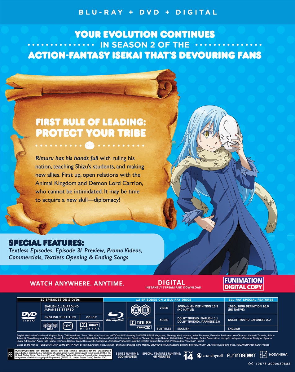  That Time I Got Reincarnated as a Slime: Season 2 Part 2 -  Limited Edition [Blu-ray] : Movies & TV