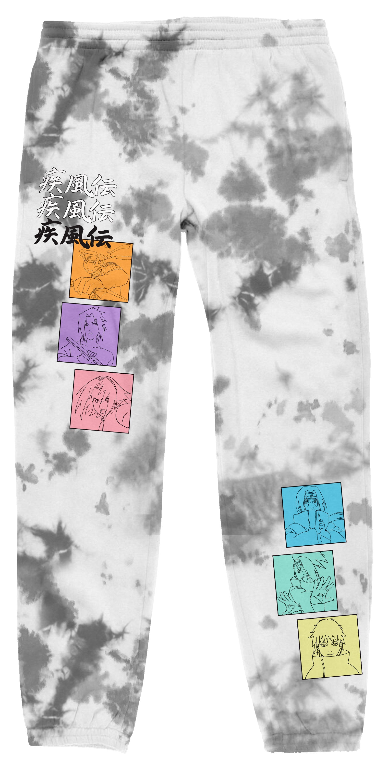 Naruto Shippuden - Cast Squares Dye Sweatpants - Crunchyroll Exclusive! image count 0
