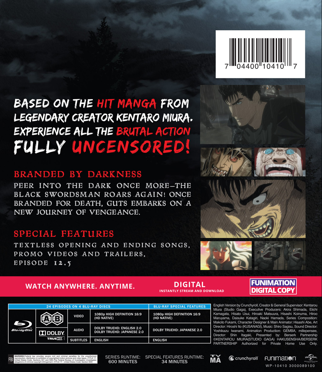  Berserk Collection (Standard Edition) [Blu-ray] : Movies & TV