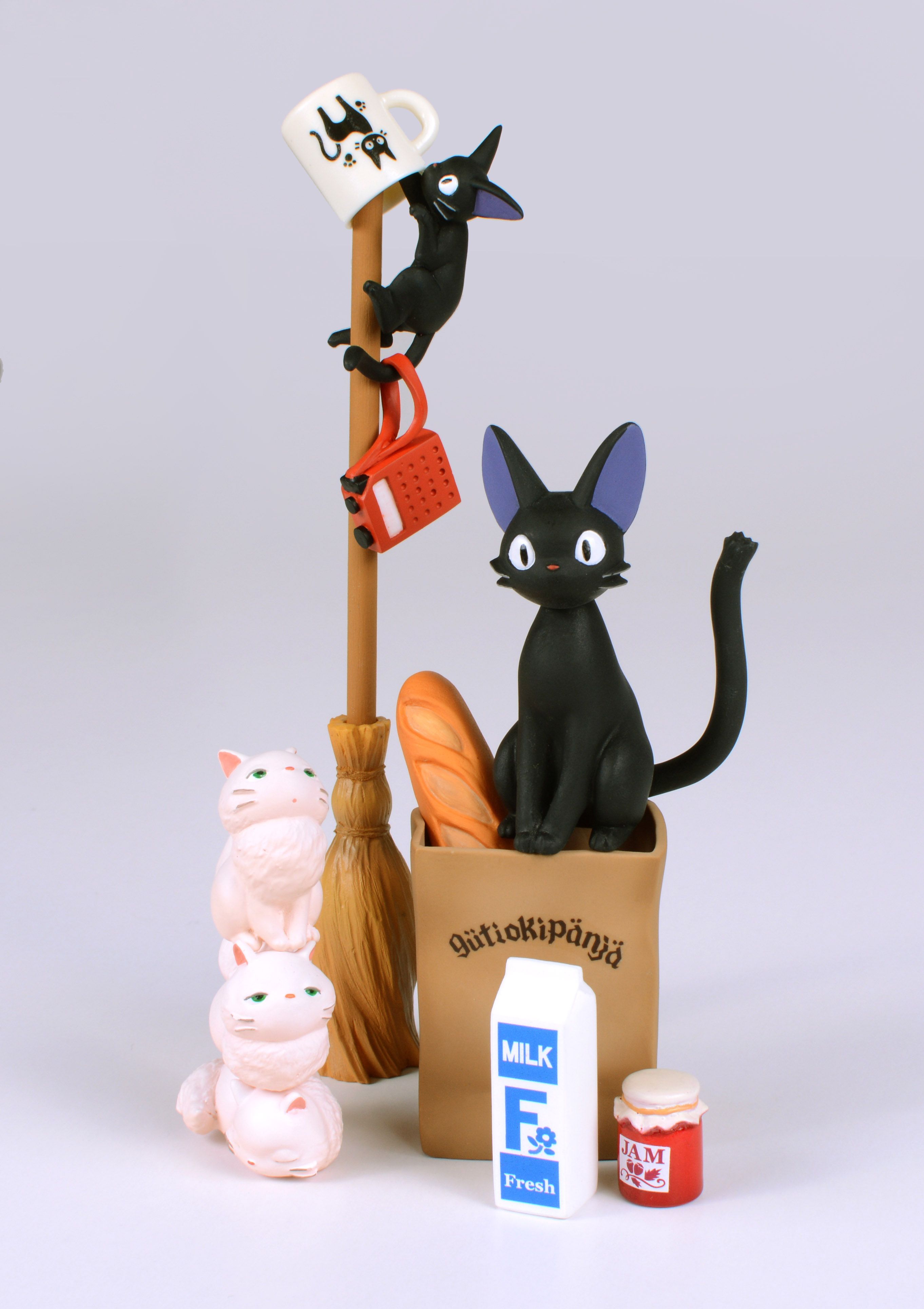 Studio Ghibli Kiki's Delivery Service Jiji & Lily Kittens Glass