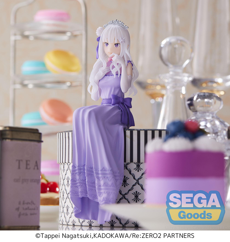 Emilia Dressed-Up Party Perching Ver Re:ZERO Lost in Memories PM Prize Figure image count 5