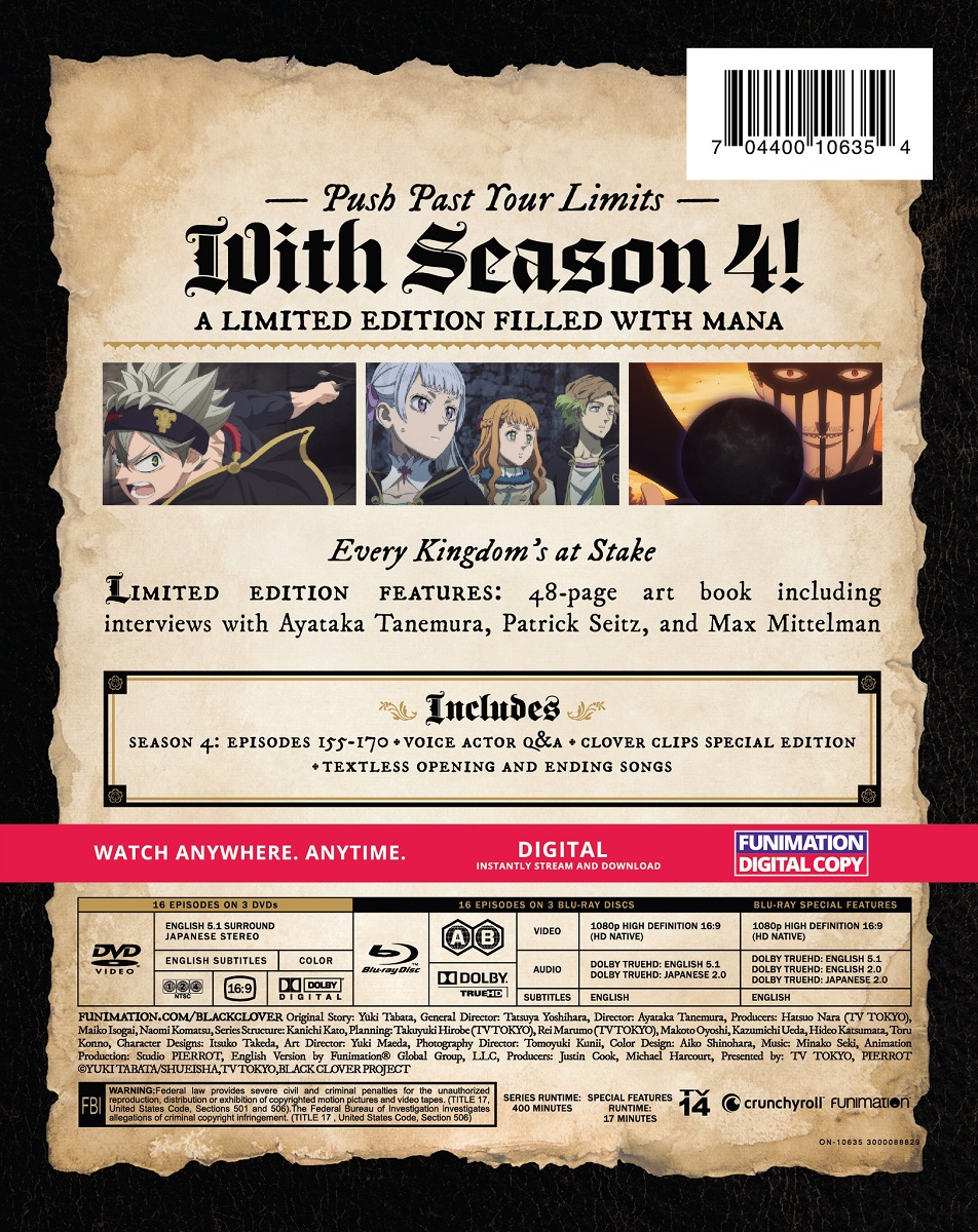 Black Clover - Season 4 - Limited Edition - Blu-ray + DVD image count 3