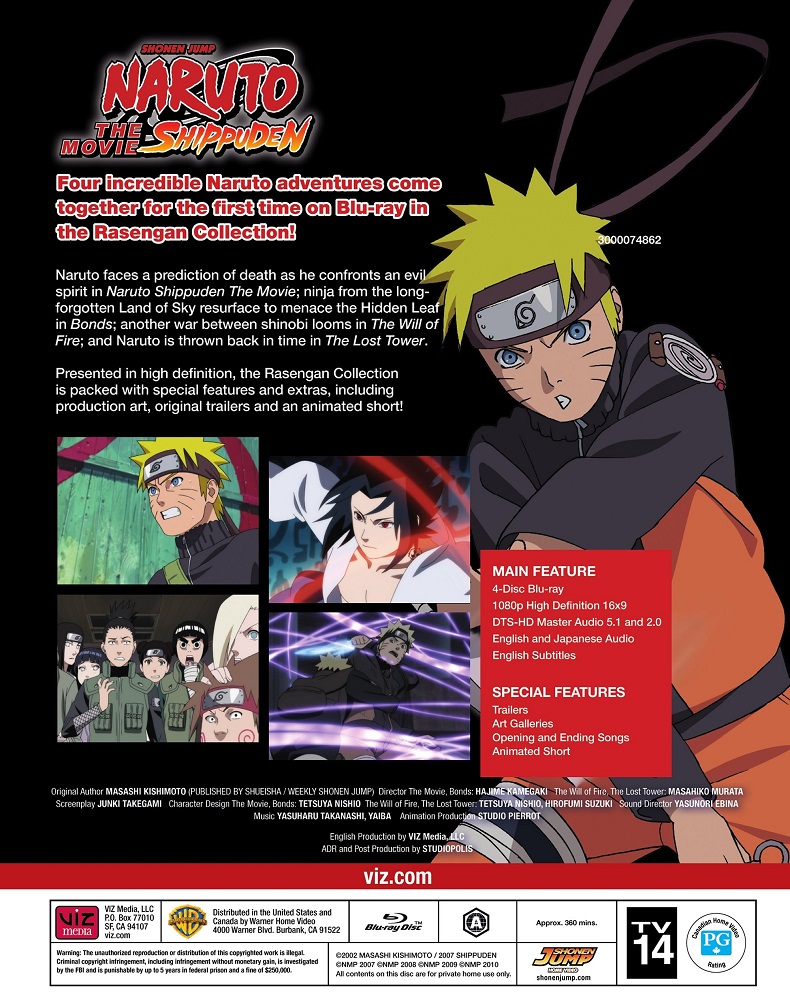 Naruto Shippuden The Movie Rasengan Collection Blu-ray 
