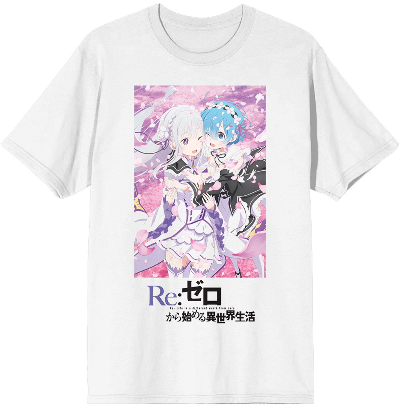 ReZero Rem & Emilia Sakura TShirt Crunchyroll store