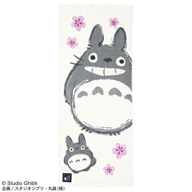 My Neighbor Totoro - Totoro Sakura White Hand Towel image count 0