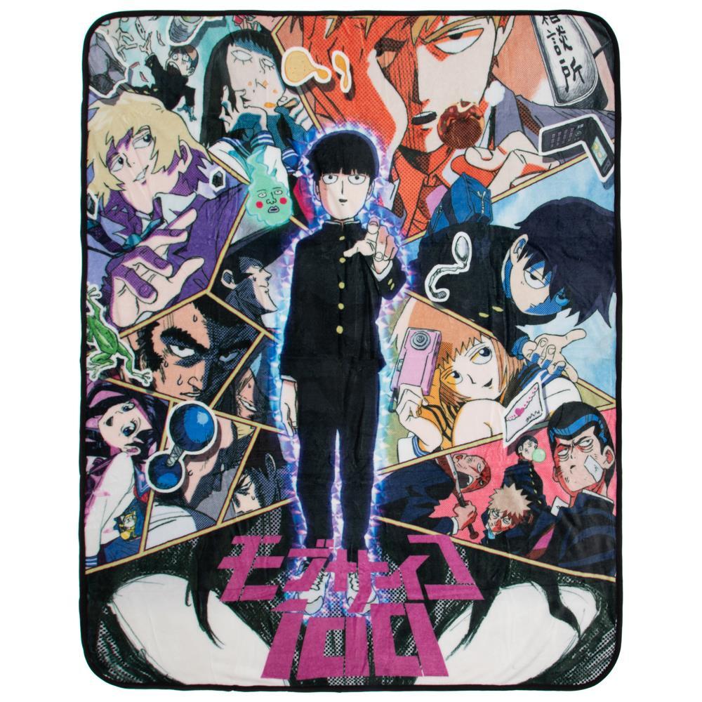 Mob Psycho - Collage Throw Blanket image count 0