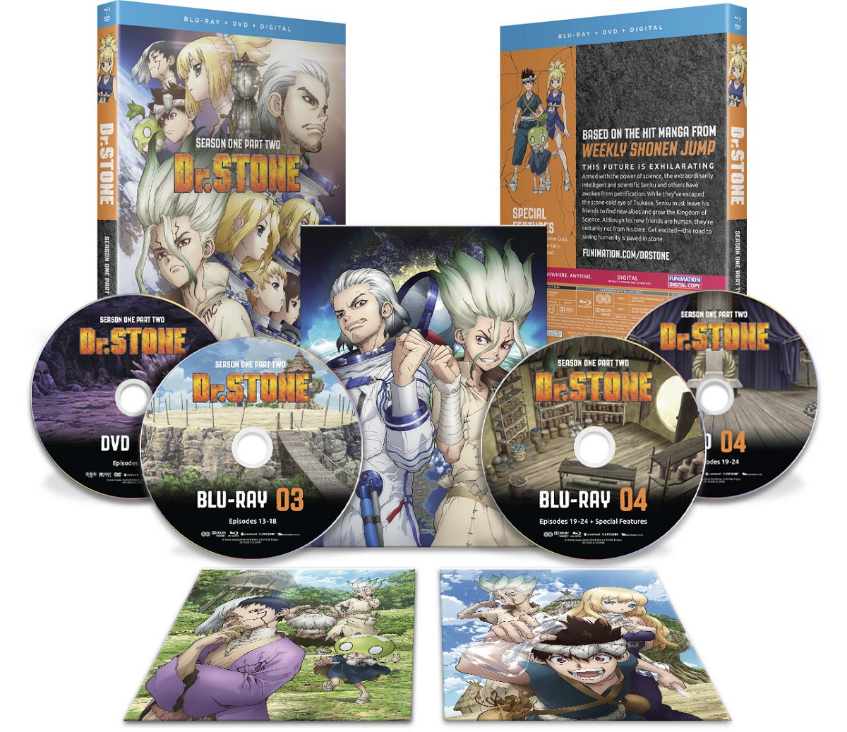 TOHO Reveals 1st 'Dr. Stone: New World' Anime DVD/BD Box Set Packaging