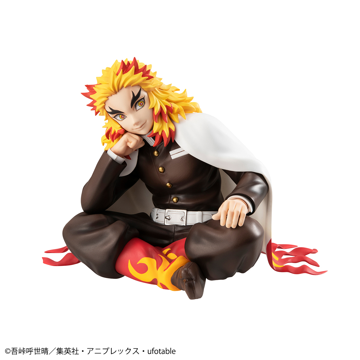 Demon Slayer Rengoku Kyojuro Flame Hashira Eating Rice Balls Anime Figure