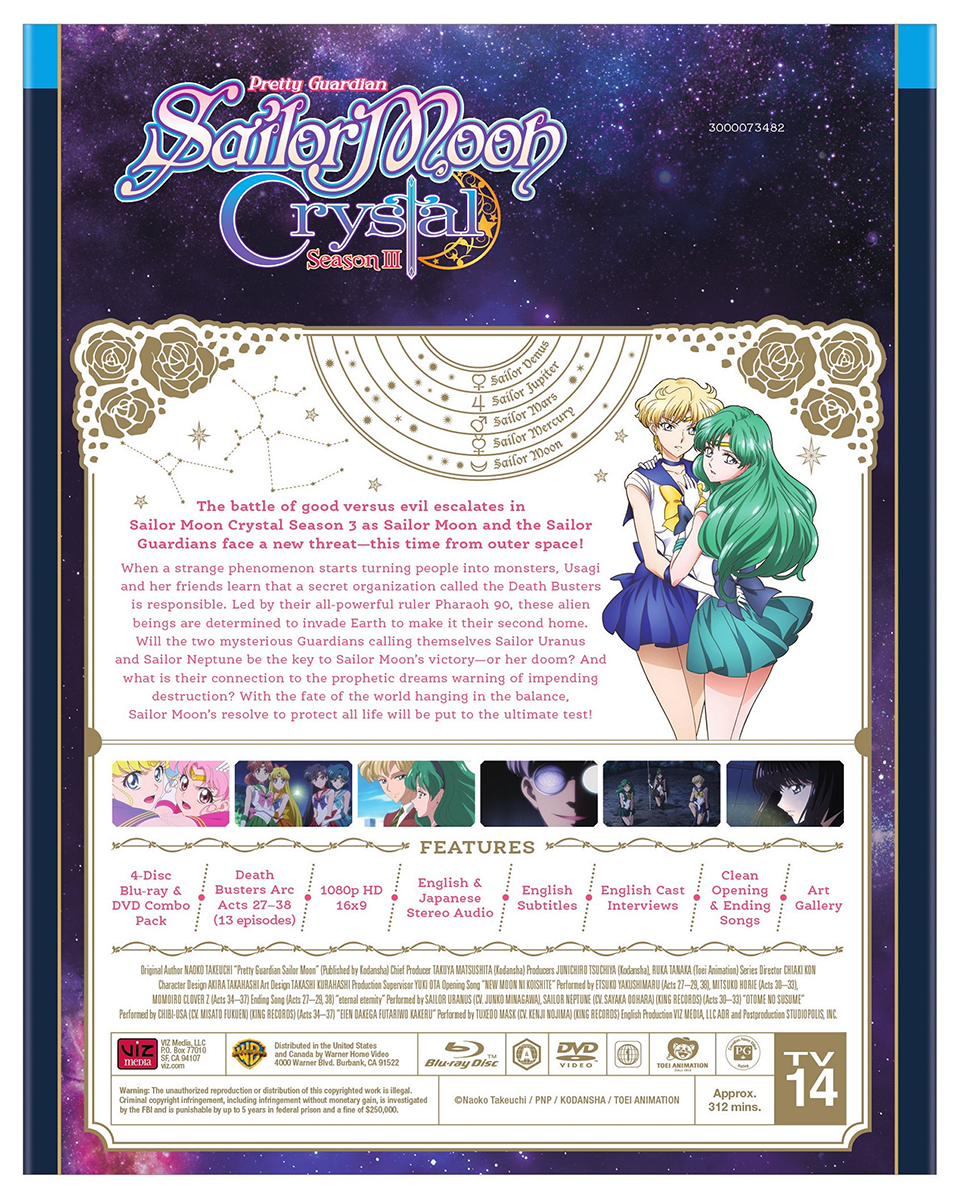 Sailor Moon Crystal Set 3 Limited Edition Blu-ray/DVD