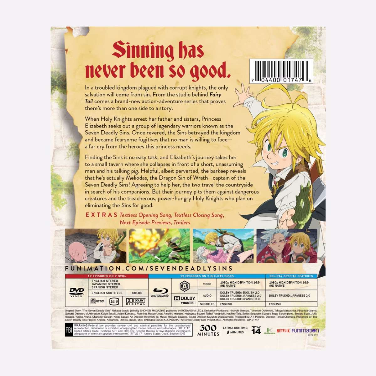 The Seven Deadly Sins - Season 1 Part 1 - Blu-ray + DVD