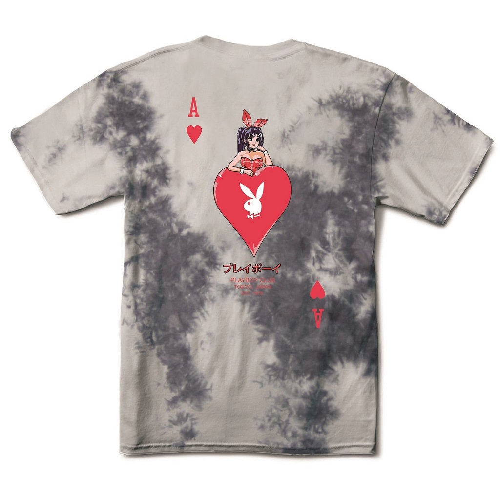 Playboy x Color Bars - Ace of Hearts Tie Dye SS T-Shirt image count 1