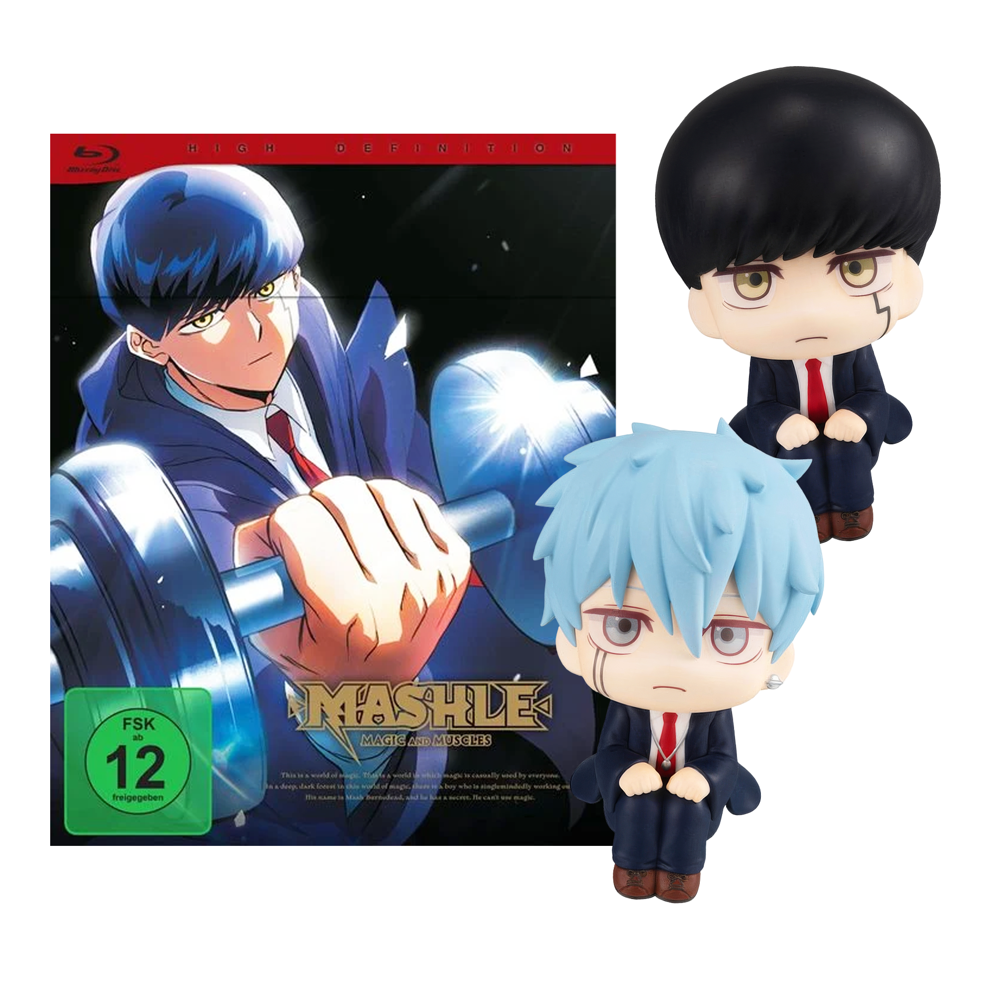 Mashle Bunde - Magic and Muscles - Staffel 1 - Volume 1 - Limited Edition - Blu-ray (Deutsch) & Figur PVC Look Up Mash Burnedead and Lance Crown 11 cm image count 0