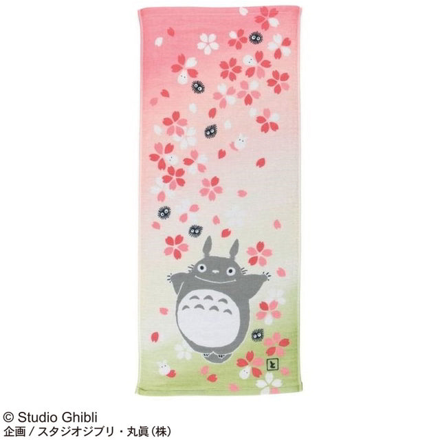 My Neighbor Totoro - Totoro Sakura Pink and Green Hand Towel image count 0
