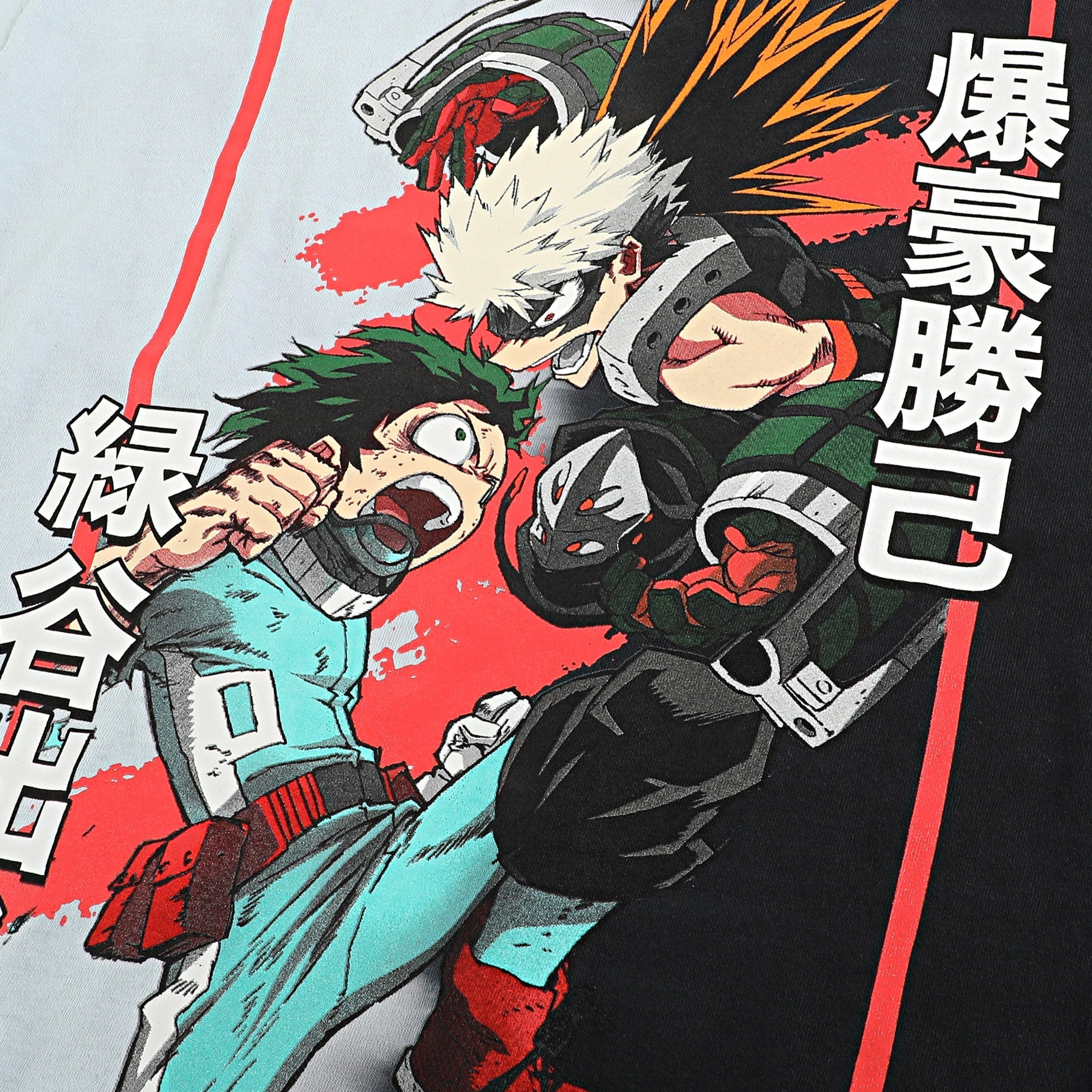 My Hero Academia - Deku Bakugo Fight Split T-Shirt - Crunchyroll Exclusive! image count 1