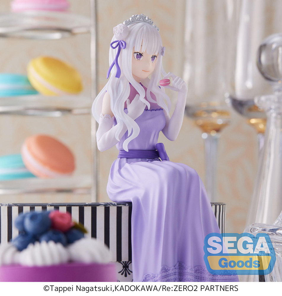 Emilia Dressed-Up Party Perching Ver Re:ZERO Lost in Memories PM Prize Figure image count 8