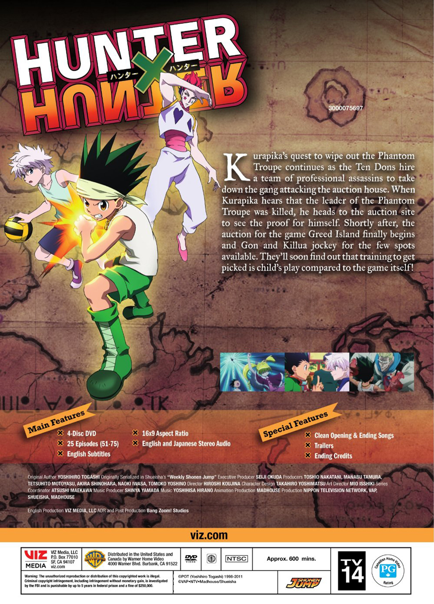 Hunter X Hunter cazadores de Treasures First Season - DVD Region 2 New Am