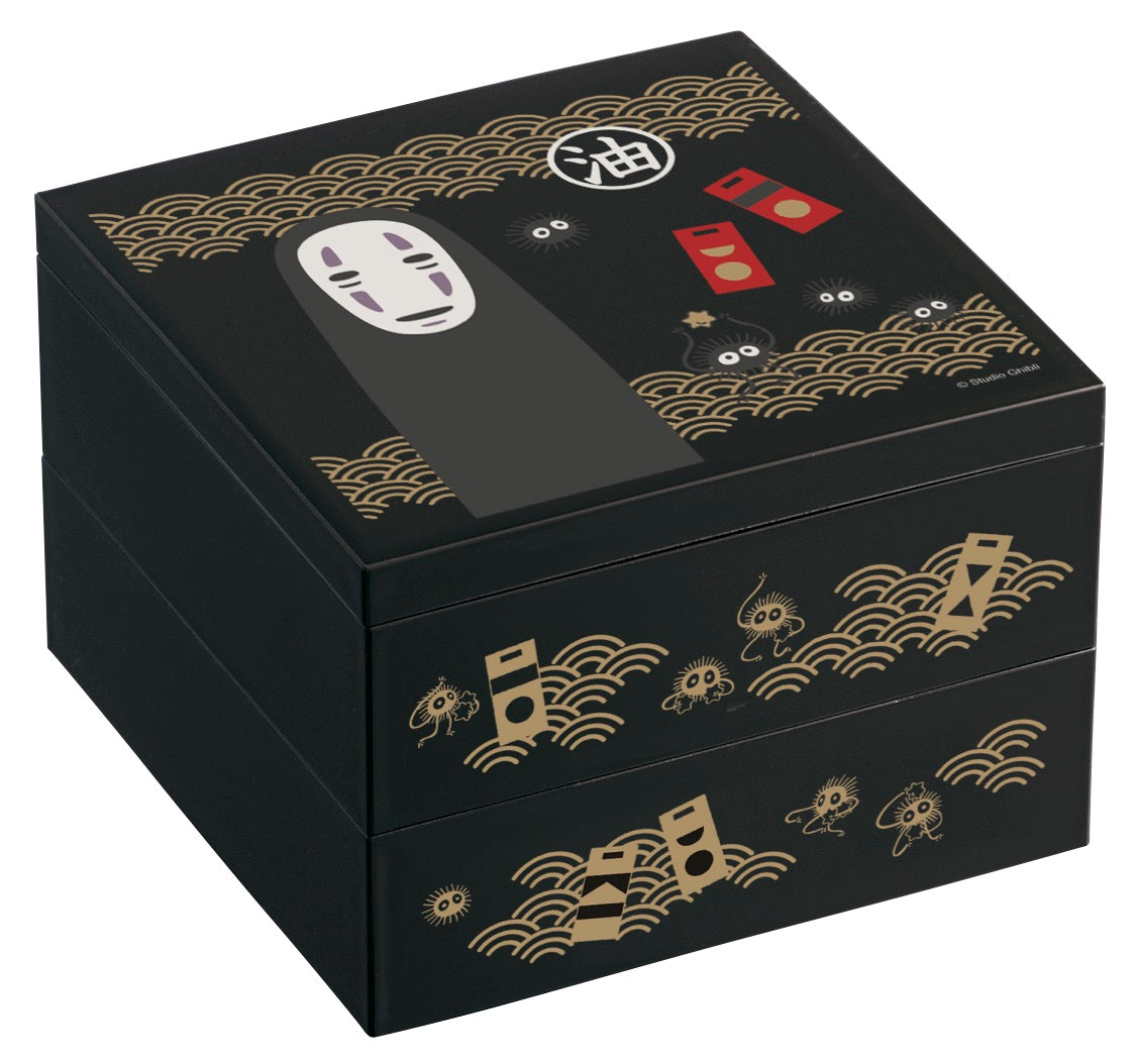 Spirited Away - No Face Traditional Japanese 2-Tier Bento Box image count 0