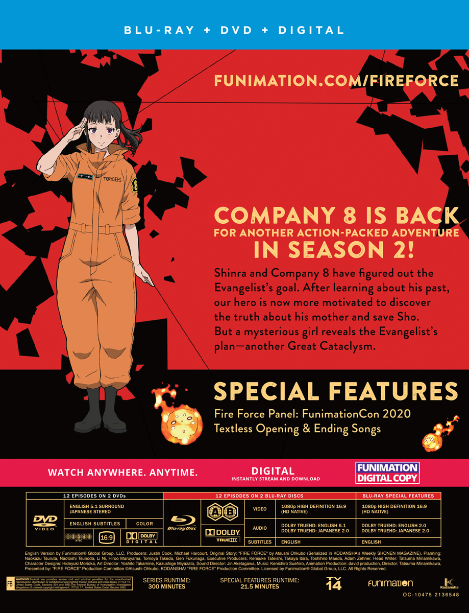Fire Force: Season One Part One (Episodes 1-12) - Blu-ray + Digital Copy