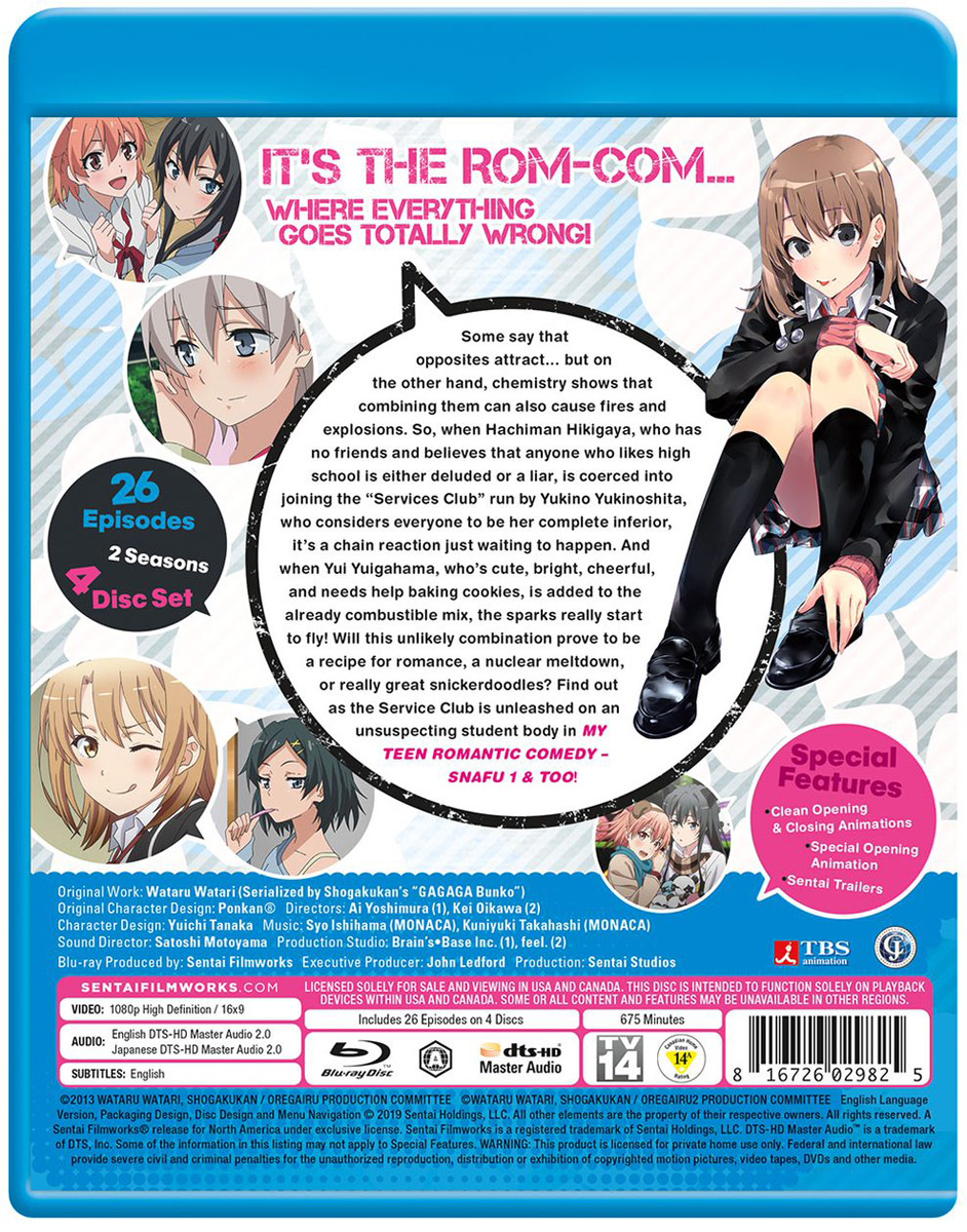DVD My Teen Romantic Comedy SNAFU Too! Season 2 Vol. 1-14 End English  Subtitle
