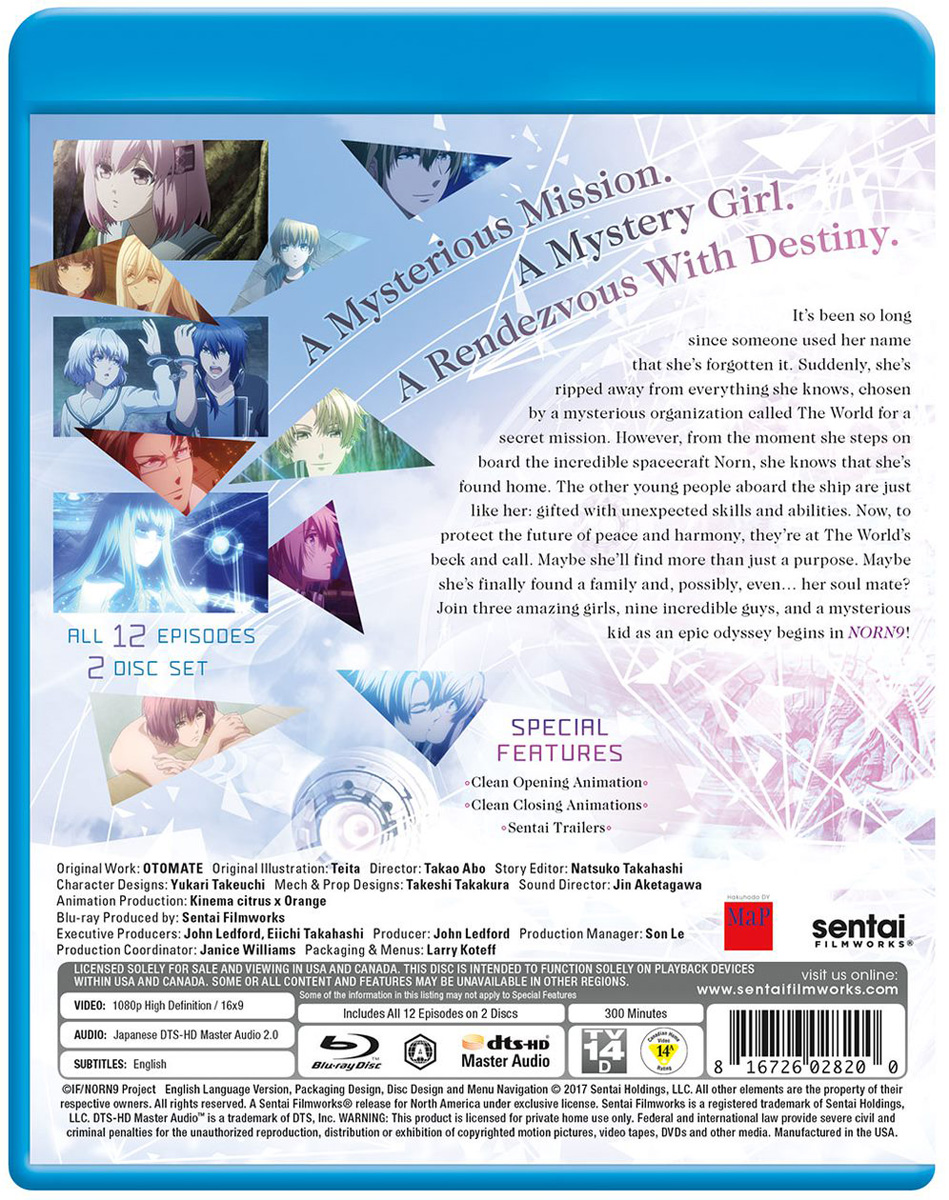 Norn9 Blu-ray - Norn9 Blu-ray | Crunchyroll store