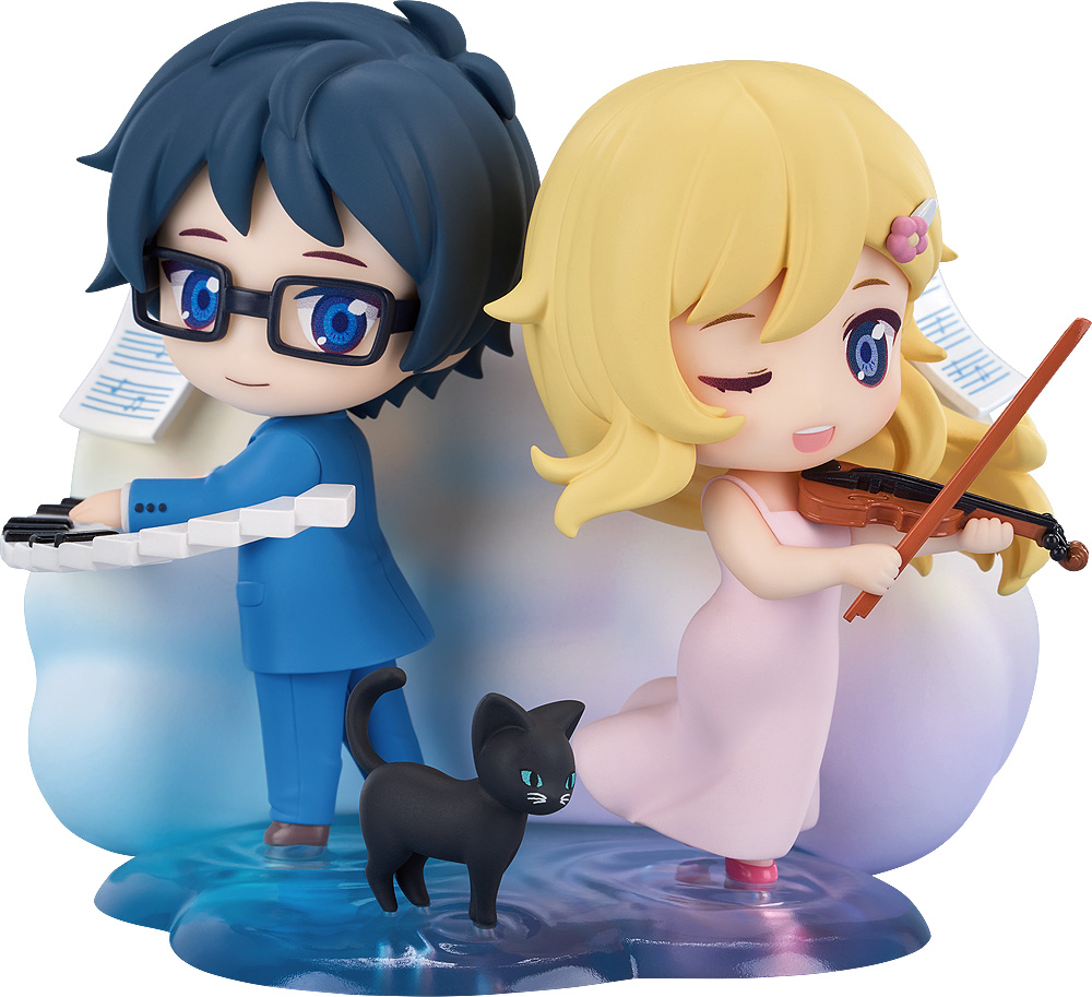 Your Lie In April - Kaori Miyazono  Kousei Arima Qset Chibi Figure Set- Free U.s. Shipping 15 Day