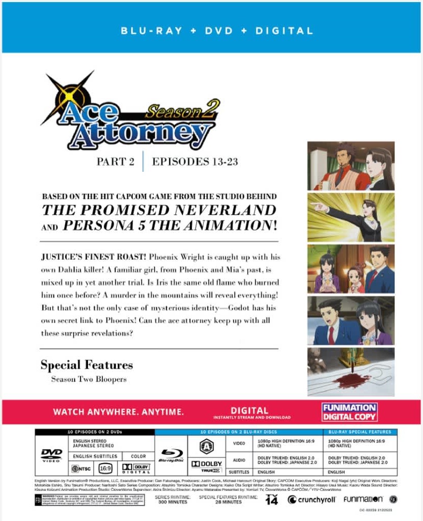 Ace Attorney: Season Two - Part Two (Blu-ray) for sale online