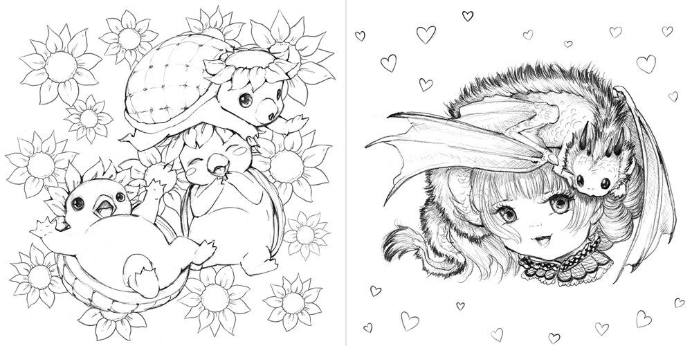Pop Manga Dragons and Other Magically Mythical Creatures Coloring Book image count 5